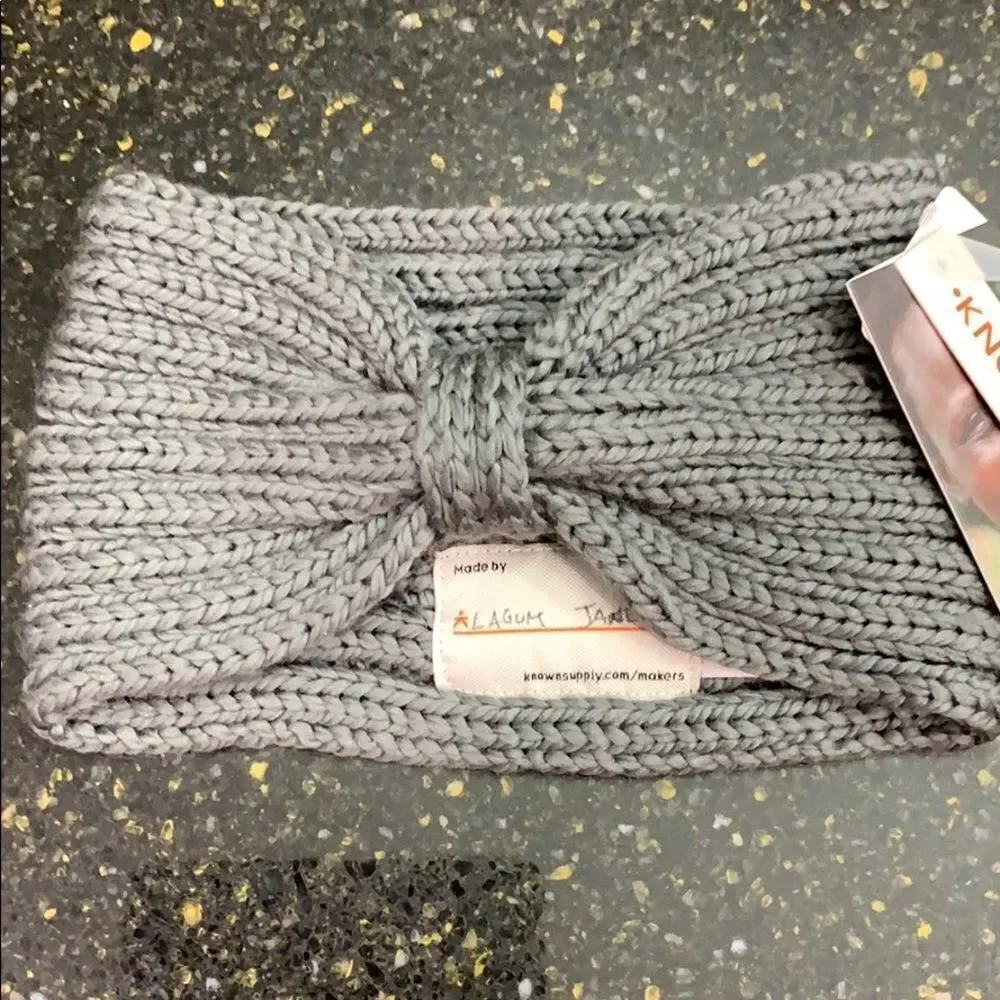 Known Supply Jett Grey Knit Headband. NWT!